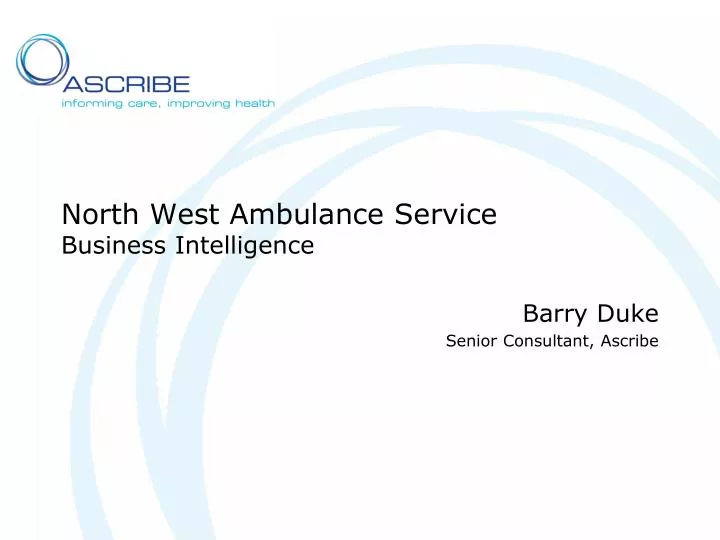 north west ambulance service business intelligence