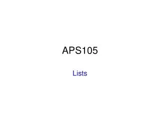 APS105