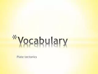 Vocabulary