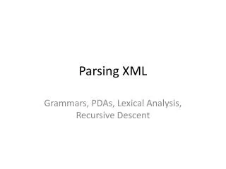 Parsing XML