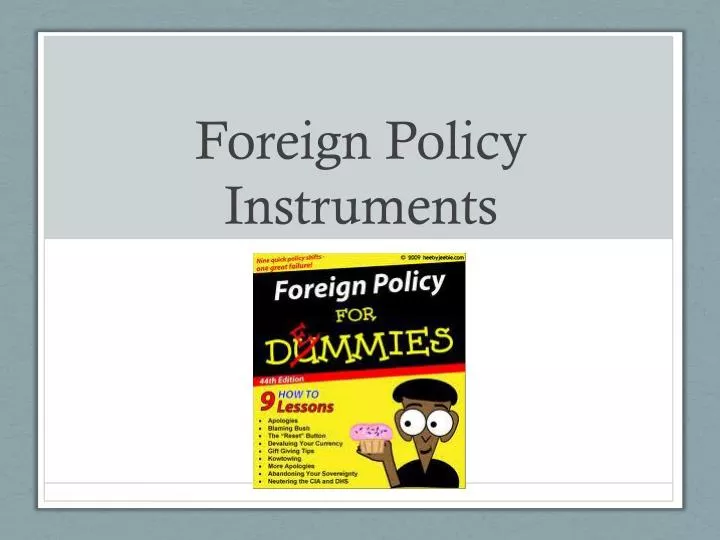 foreign policy instruments