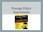 Foreign Policy Instruments