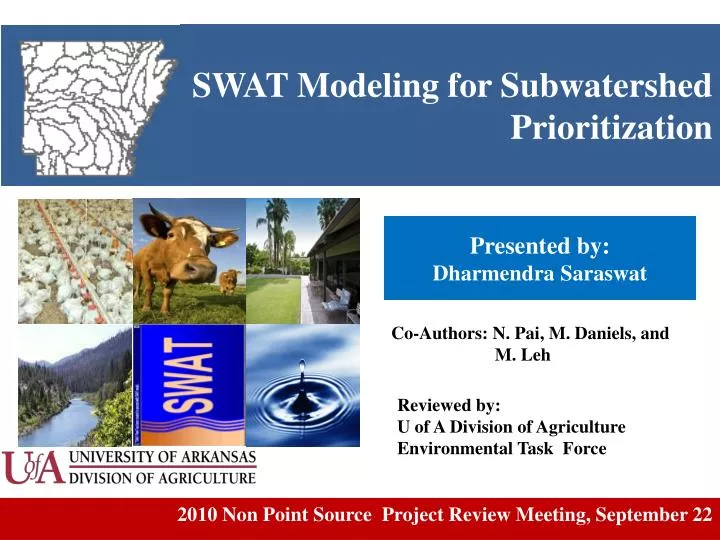 swat modeling for subwatershed prioritization