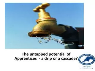 The untapped potential of Apprentices - a drip or a cascade?