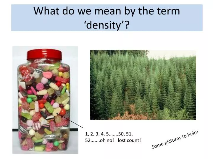 what do we mean by the term density
