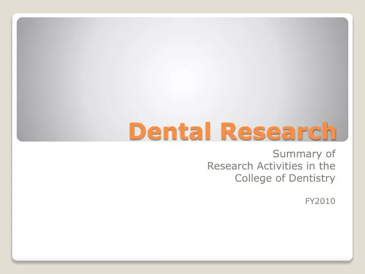 dental research