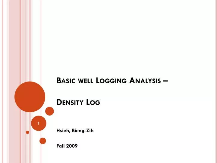 basic well logging analysis density log