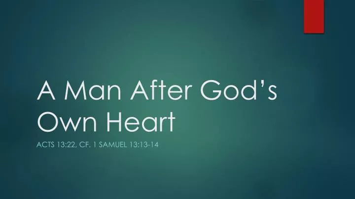 a man after god s own heart