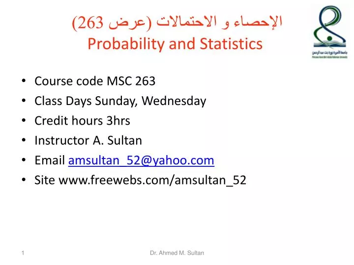 263 probability and statistics