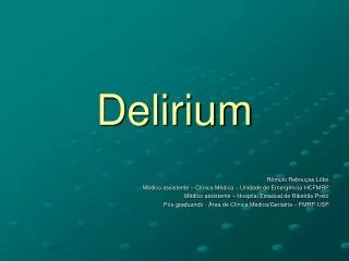 delirium