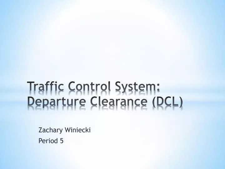traffic control system departure clearance dcl