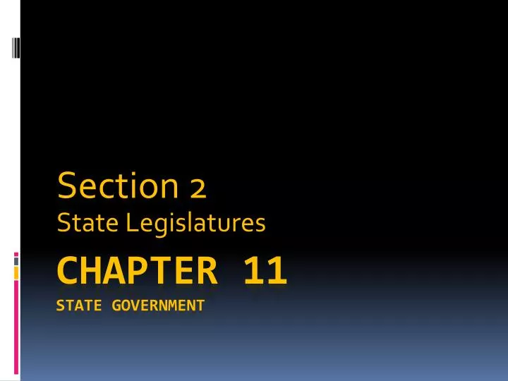 section 2 state legislatures