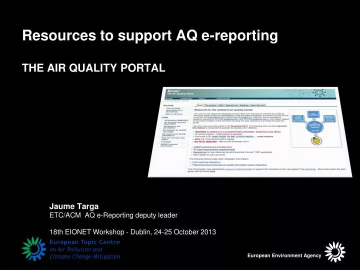 resources to support aq e reporting the air quality portal