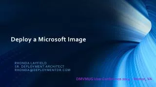 Deploy a Microsoft Image