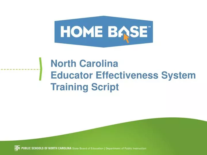 north carolina educator effectiveness system training script