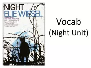 Vocab (Night Unit)