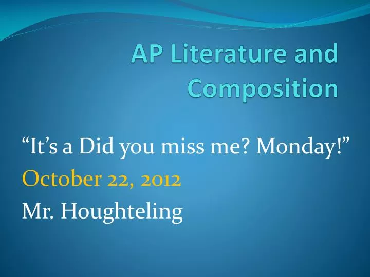 ap literature and composition