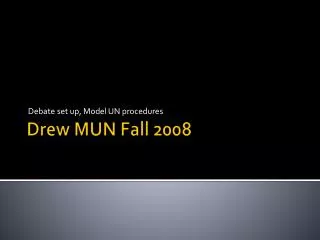 Drew MUN Fall 2008