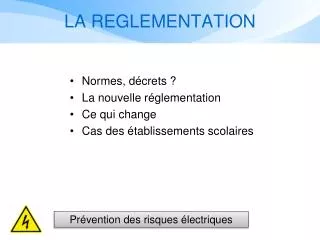 la reglementation