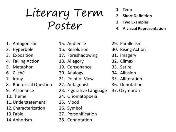 literary term poster