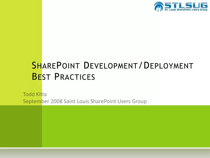 sharepoint development deployment best practices