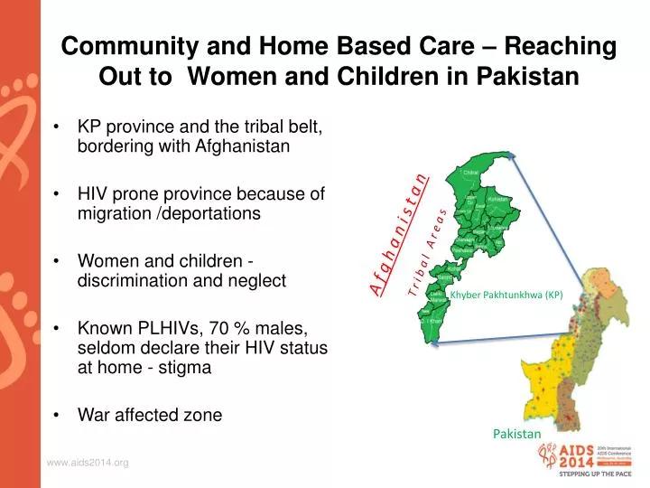 community and home based care reaching out to women and children in pakistan