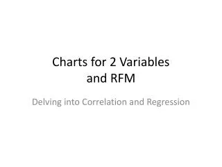 Charts for 2 Variables and RFM