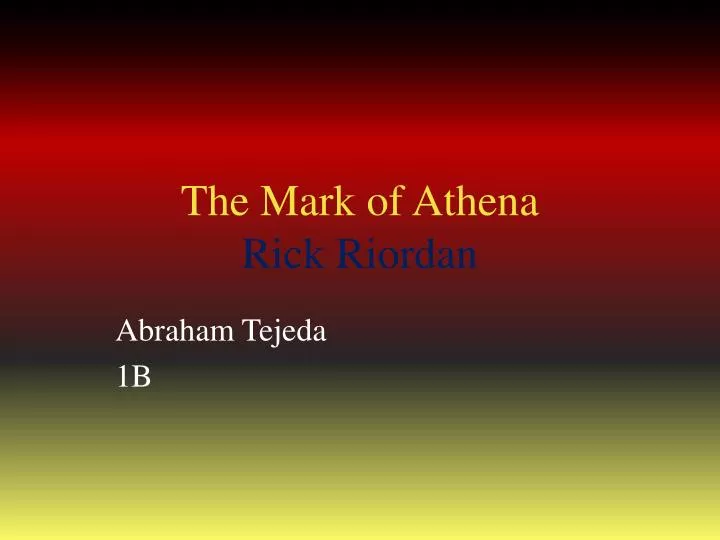 the mark of athena rick riordan