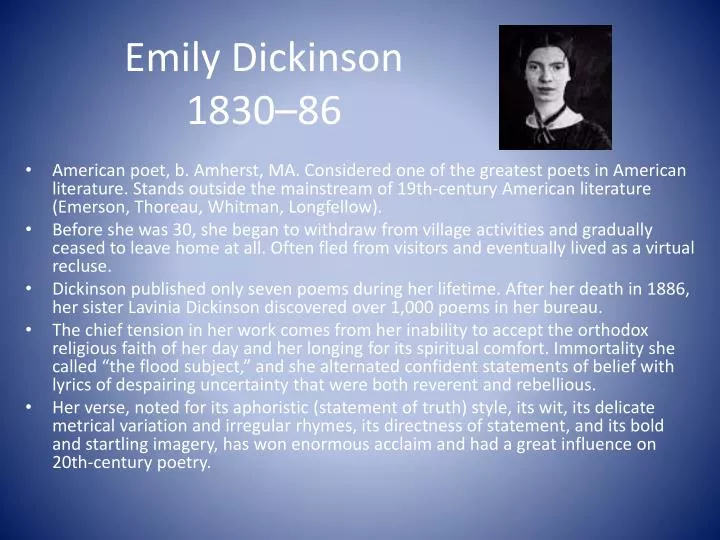 emily dickinson 1830 86