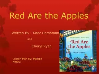 Red Are the Apples