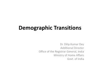 Demographic Transitions