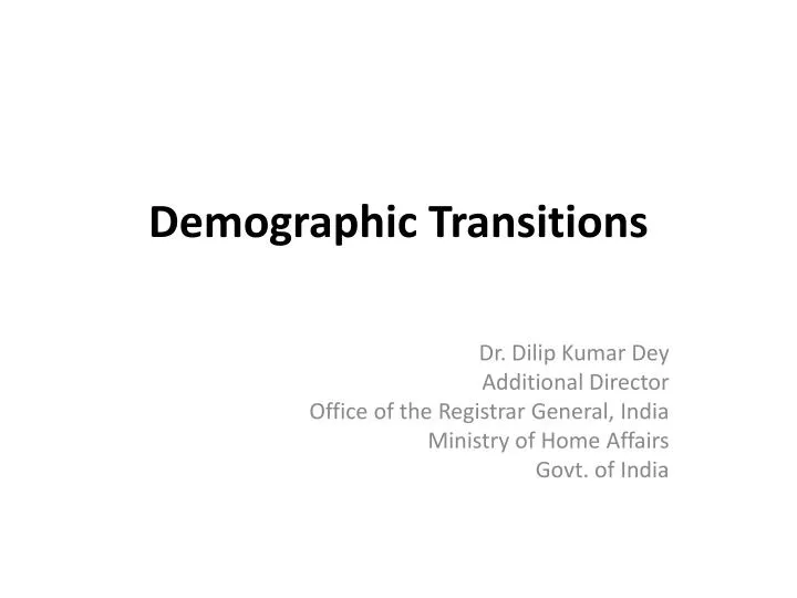 demographic transitions