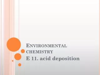 Environmental chemistry