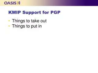 KMIP Support for PGP
