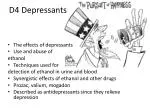 D4 Depressants - slide 1