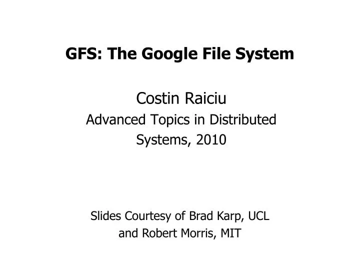 gfs the google file system