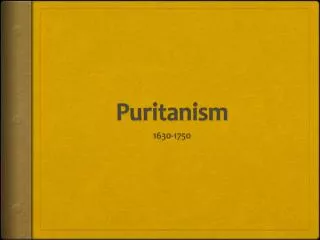 Puritanism