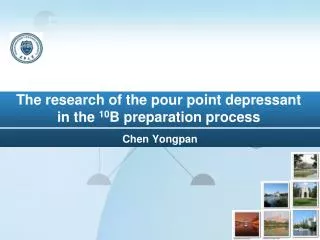 The research of the pour point depressant in the 10 B preparation process