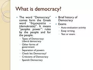 What is democracy ?