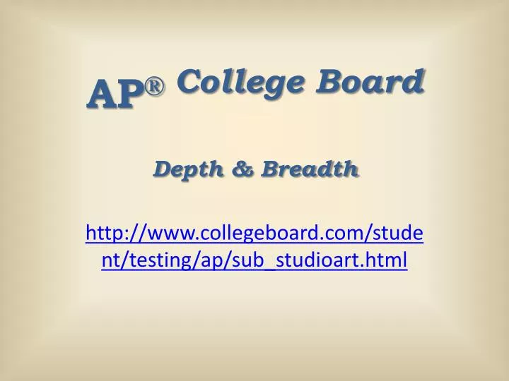 ap college board depth breadth