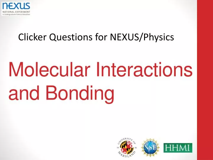 molecular interactions and bonding