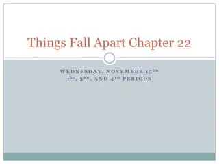 Things Fall Apart Chapter 22