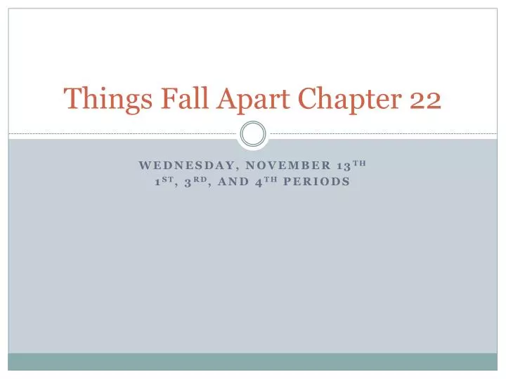 things fall apart chapter 22