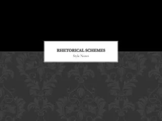 rhetorical schemes