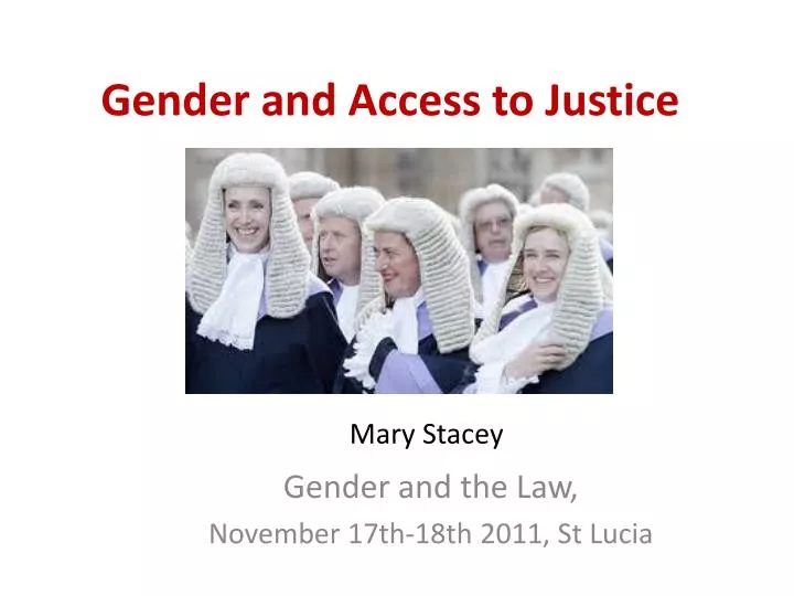 gender and access to justice