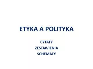 etyka a polityka