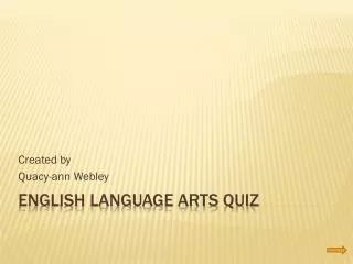 English Language Arts Quiz