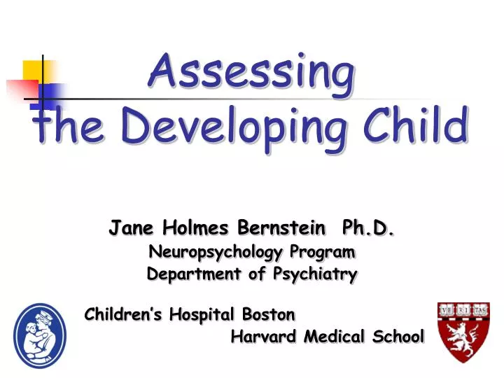assessing the developing child