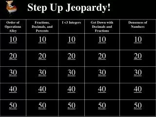 Step Up Jeopardy!
