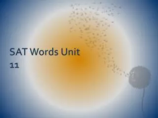 SAT Words Unit 11